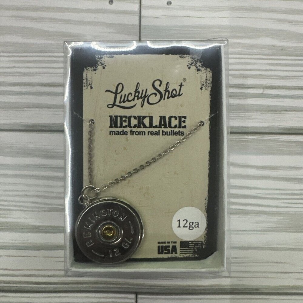 Lucky Shot USA made 12 GA bullet necklace NEW hand made